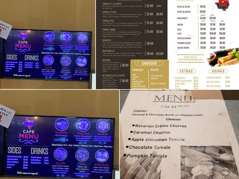 Tommy Tamale Market & Cafe Menu