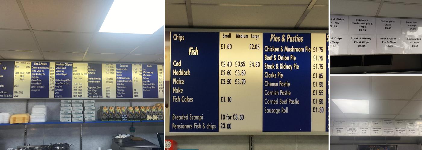 The Fisheries Menu