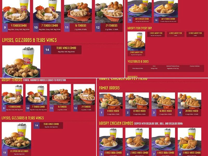 Hartz Chicken Buffet Menu