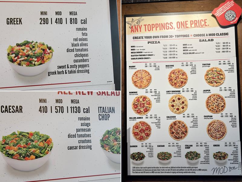 MOD Pizza Menu