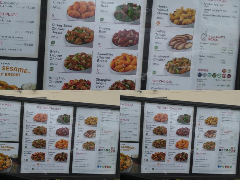 Panda Express Menu