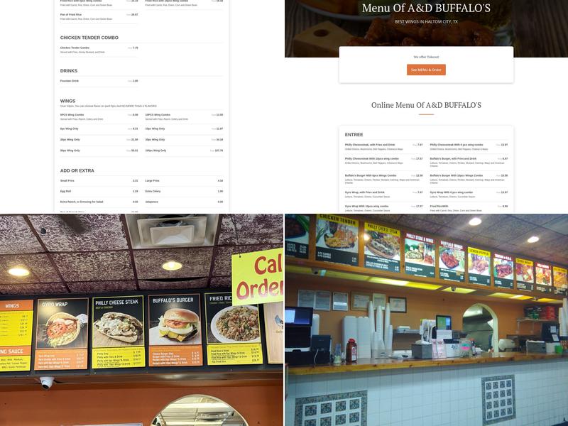 A&D Buffalo's Menu