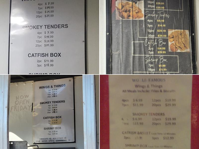 Bobo's Chicken Menu