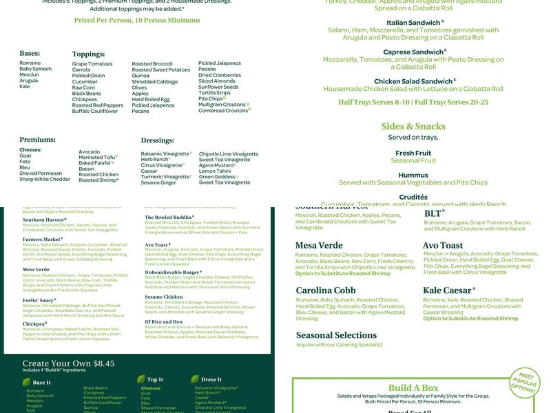 Verde Menu