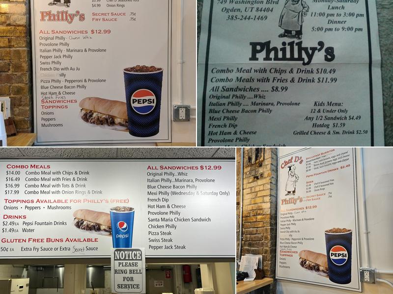 Chef D's Philly's Menu