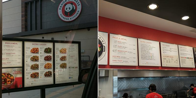 Panda Express Menu