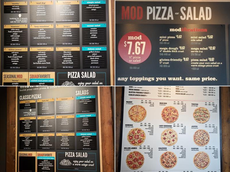 MOD Pizza Menu