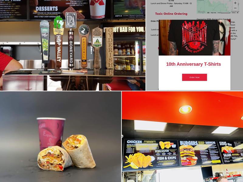 Toxic Burger Menu