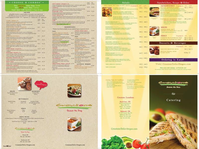 Croutons Bend Menu