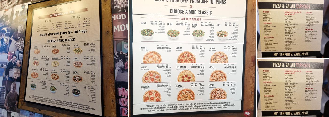 MOD Pizza Menu
