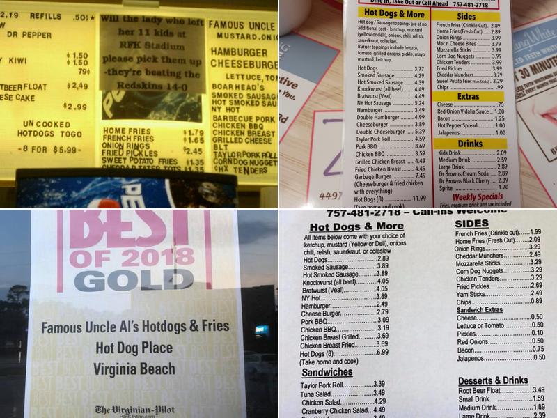 Famous Uncle Al's Menu