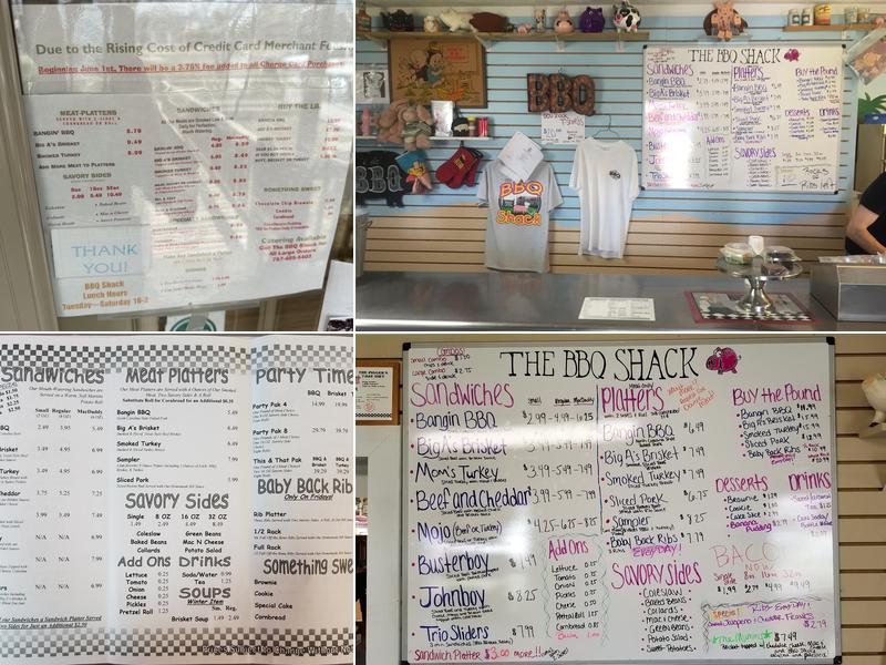 The BBQ Shack Menu