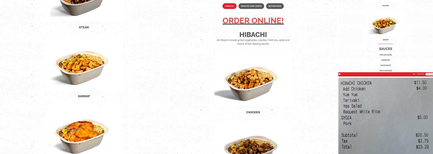 Hibachi Box Menu