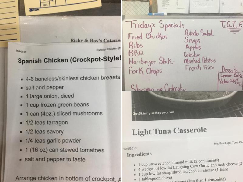 Roy's & Ricky's Catering Menu