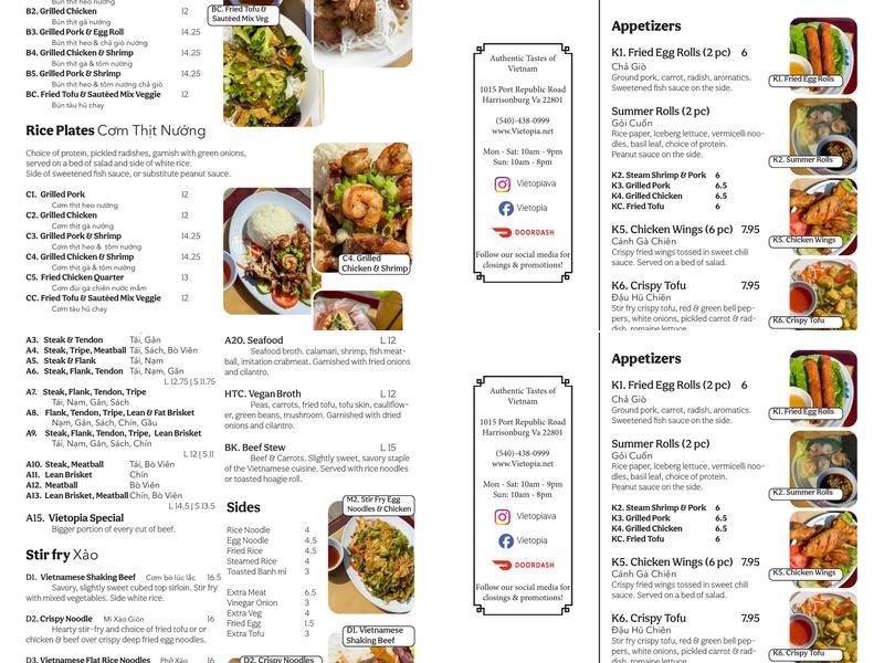 Vietopia Menu