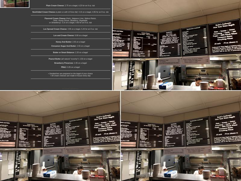 Bodo's Bagels Menu