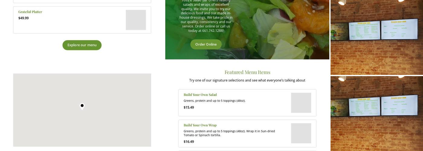 Toss It Menu