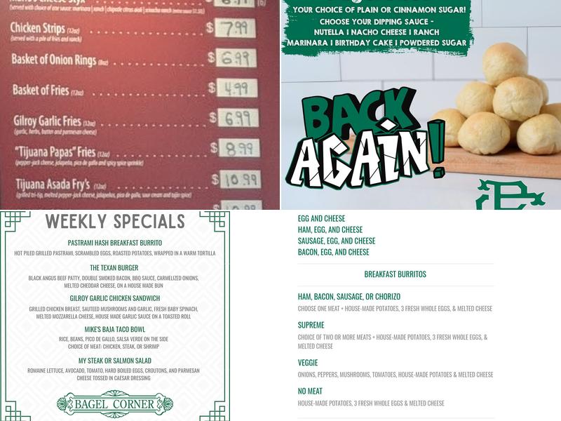 Bagel Corner Menu