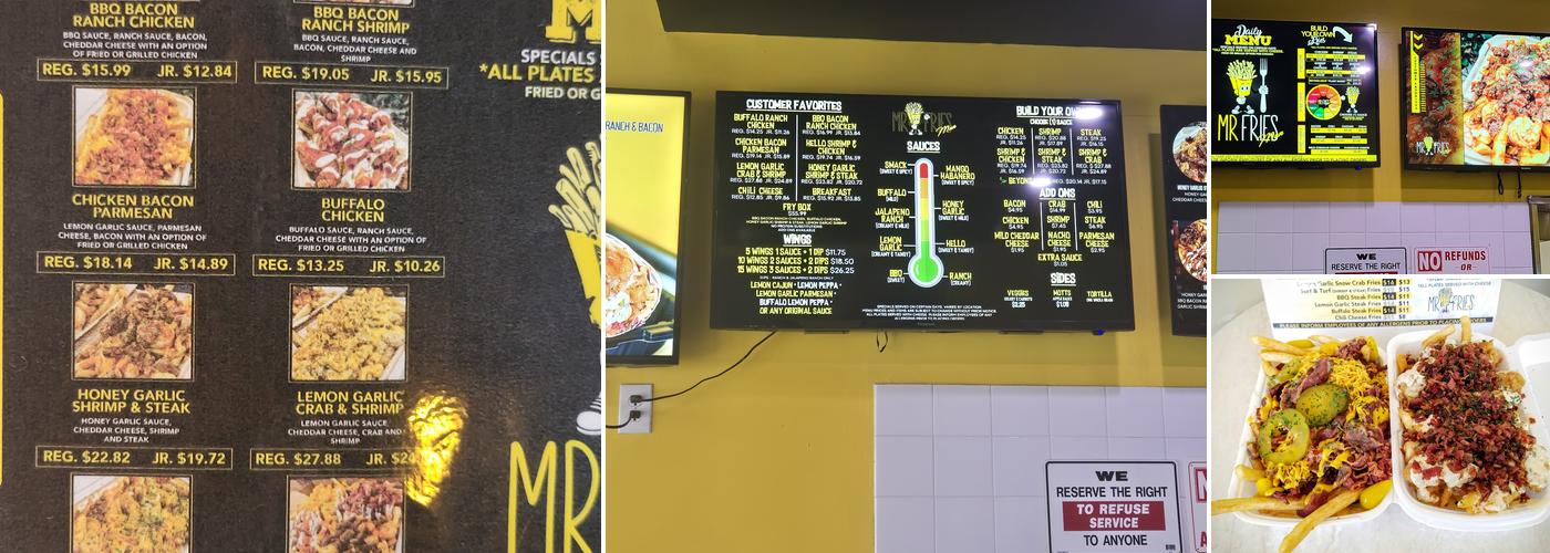 Mr Fries Man Menu