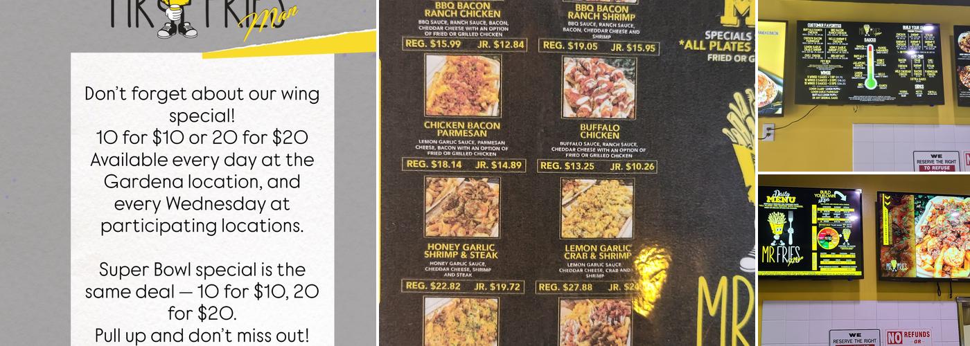 Mr Fries Man Menu