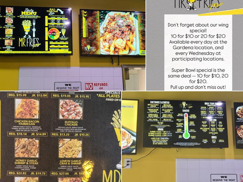 Mr Fries Man Menu