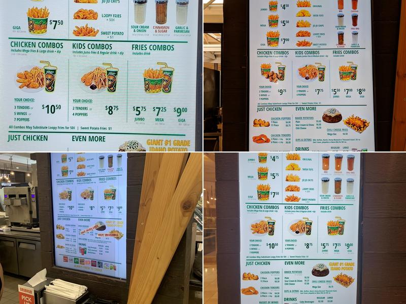 Potato Corner Menu