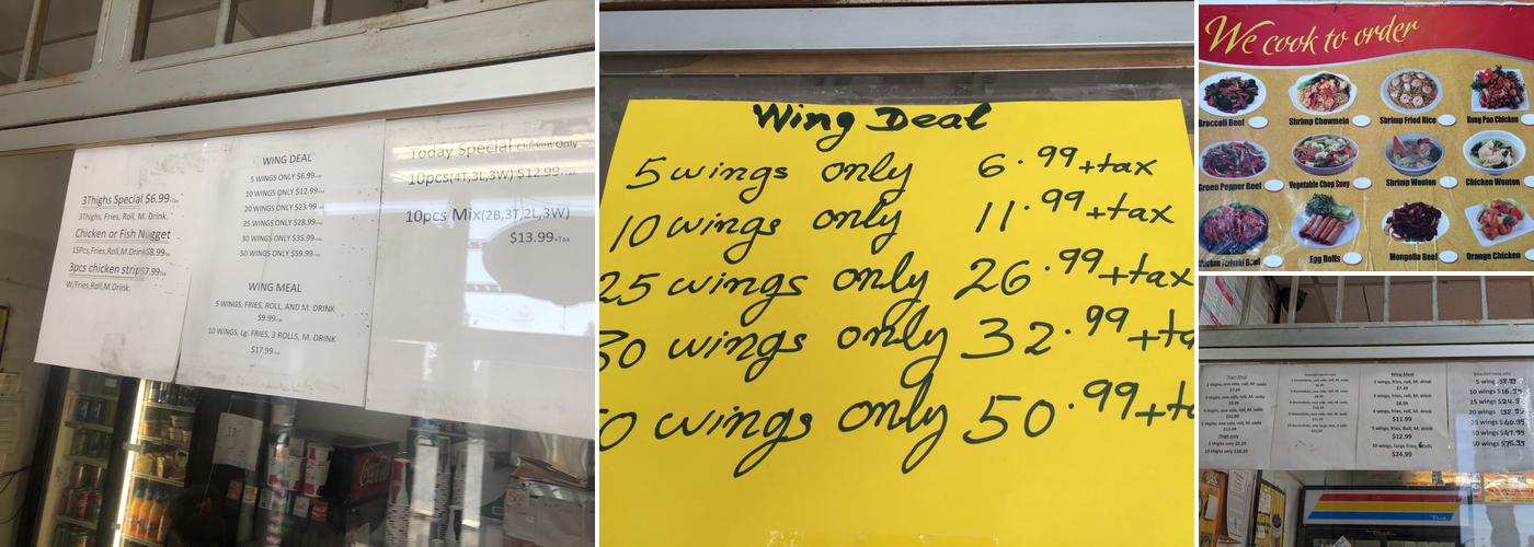 Louisiana Fried Chicken Menu