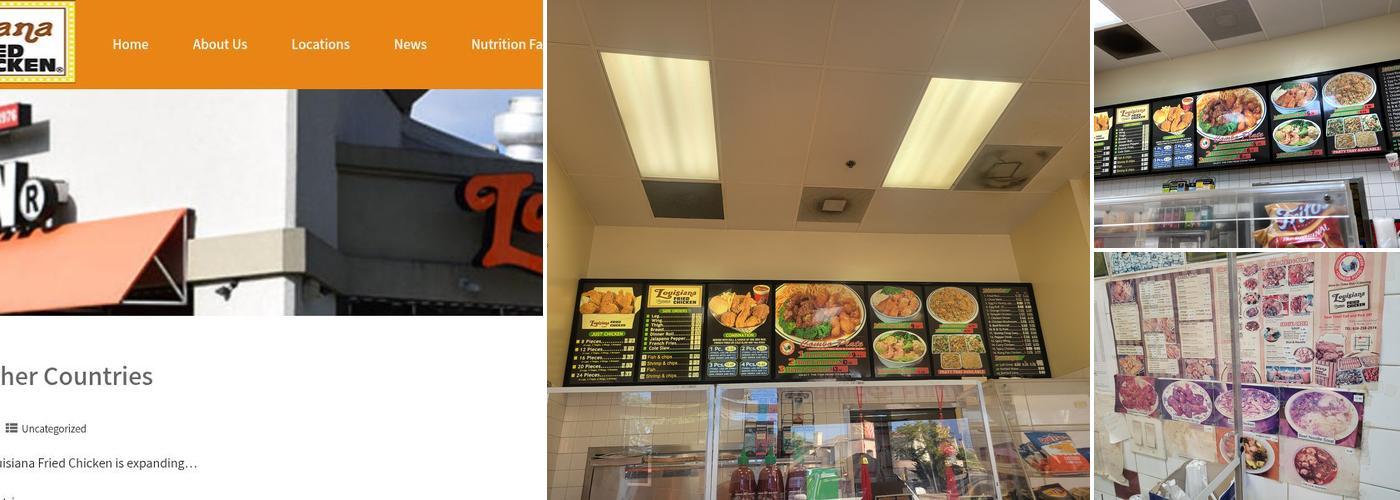 Louisiana Fried Chicken Menu