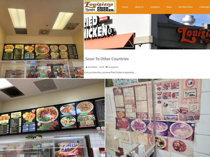 Louisiana Fried Chicken Menu