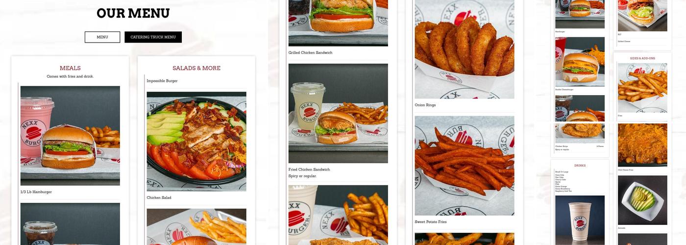 Nexx Burger Menu