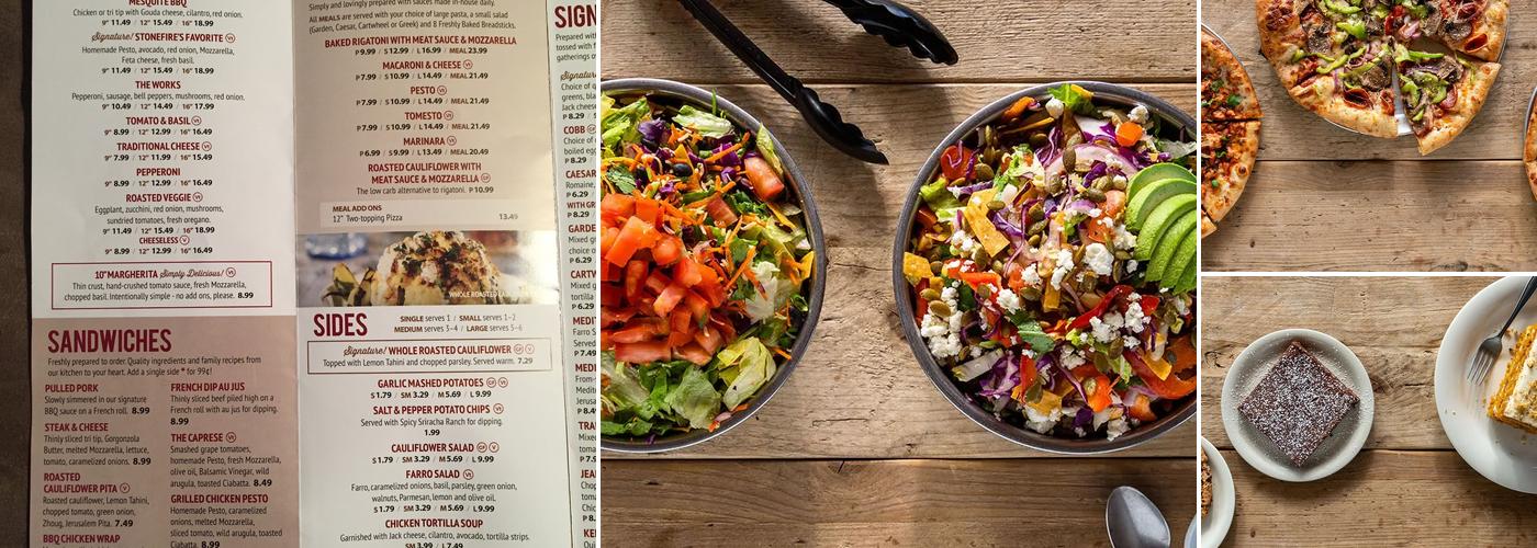 Stonefire Grill Menu