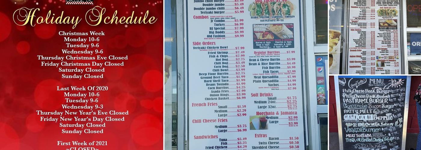B&J Drive - In Menu