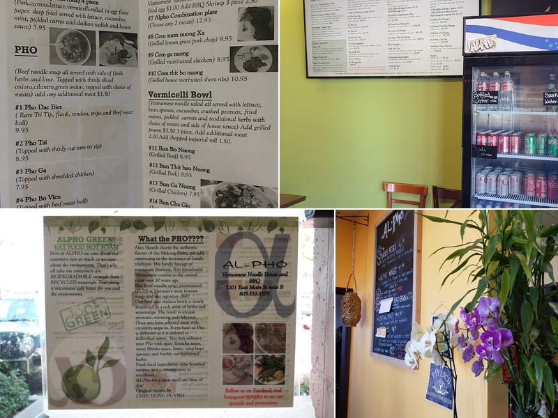 Al Pho Menu