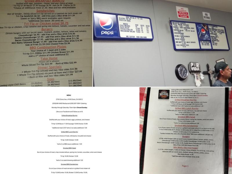 Grill Masters BBQ Menu