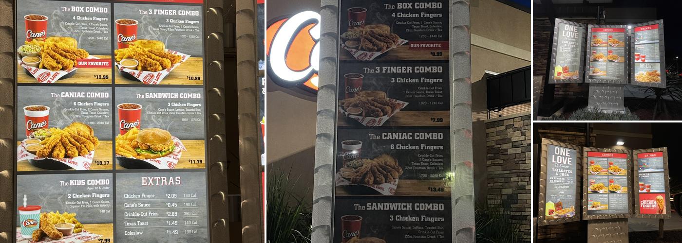 Raising Cane's Chicken Fingers Menu