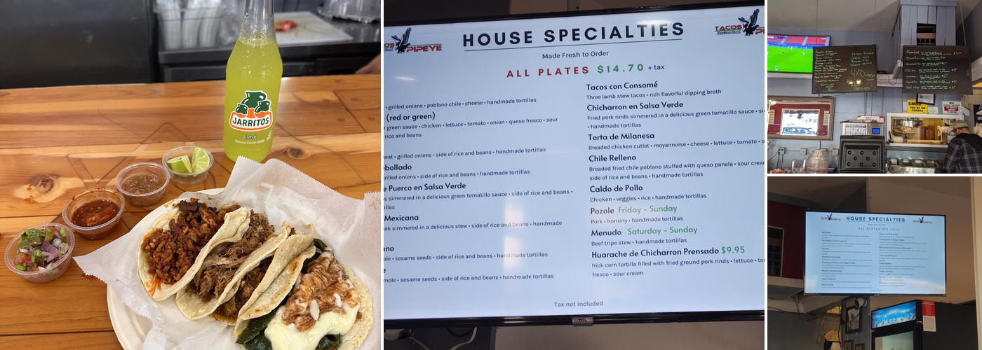 Tacos Pipeye Menu