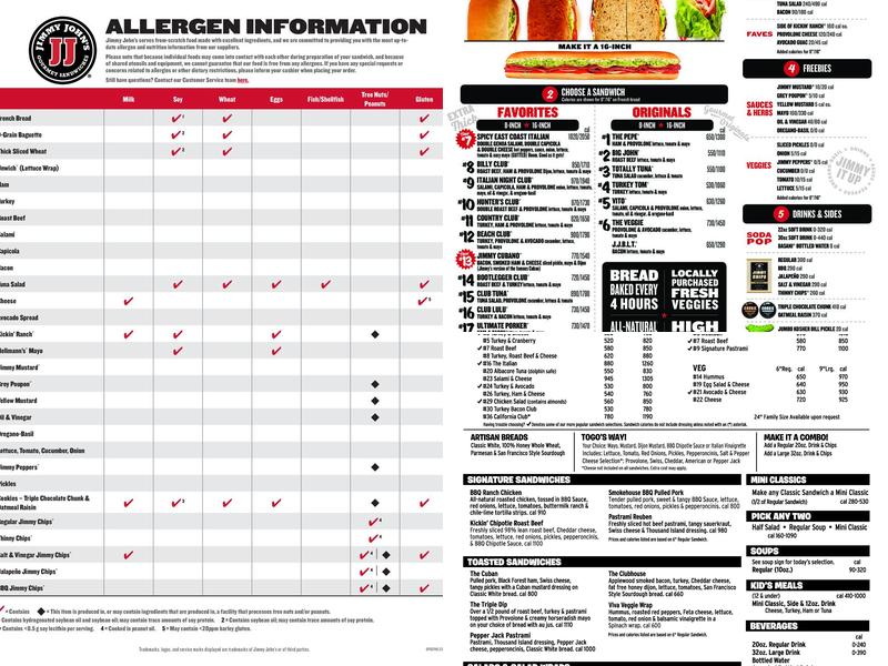 Jimmy John's Menu