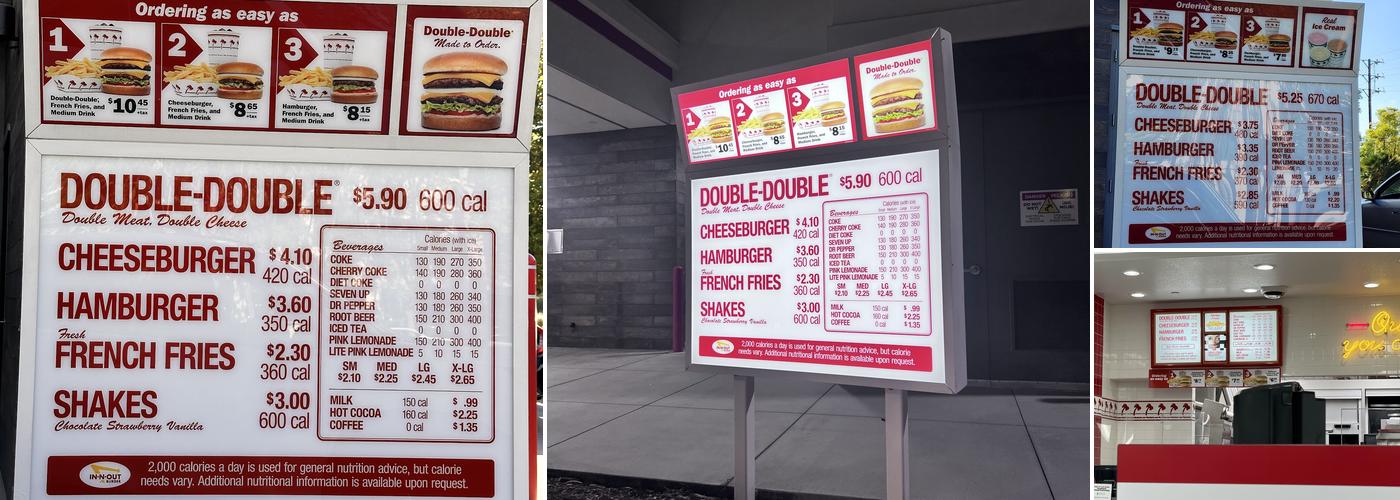 In-N-Out Burger Menu