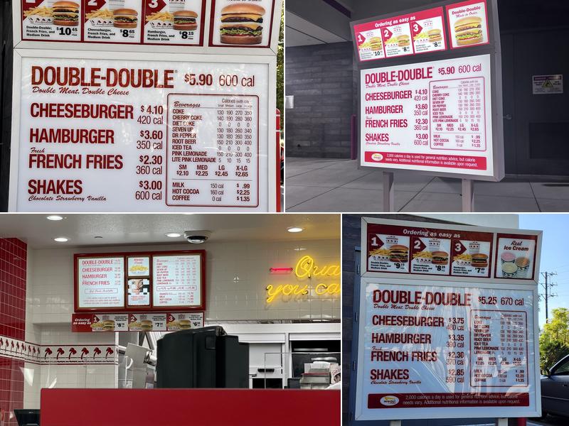 In-N-Out Burger Menu