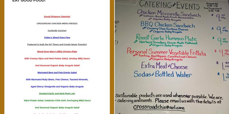 Crossroad Chicken Menu