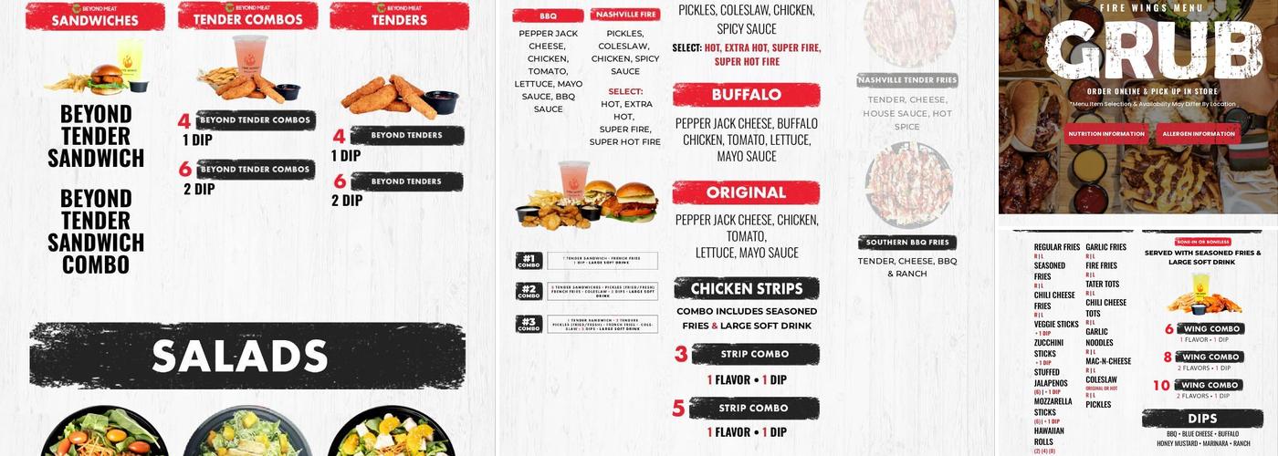 Fire Wings Manteca Menu