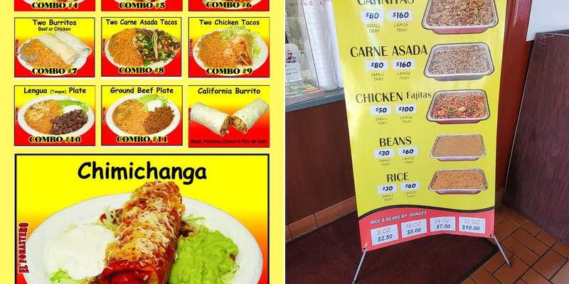 El Forastero Mexican Food Menu