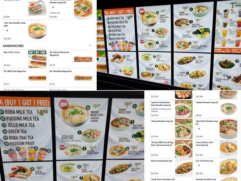 BMC Pho Menu