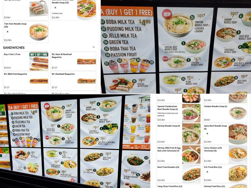 BMC Pho Menu
