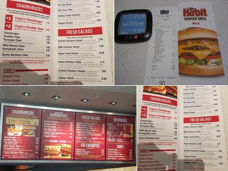 The Habit Burger Grill Menu