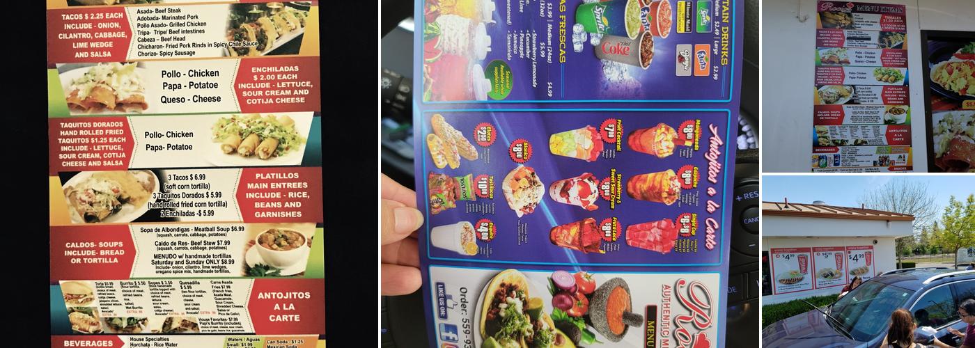 Rocio's Drive-Thru Menu