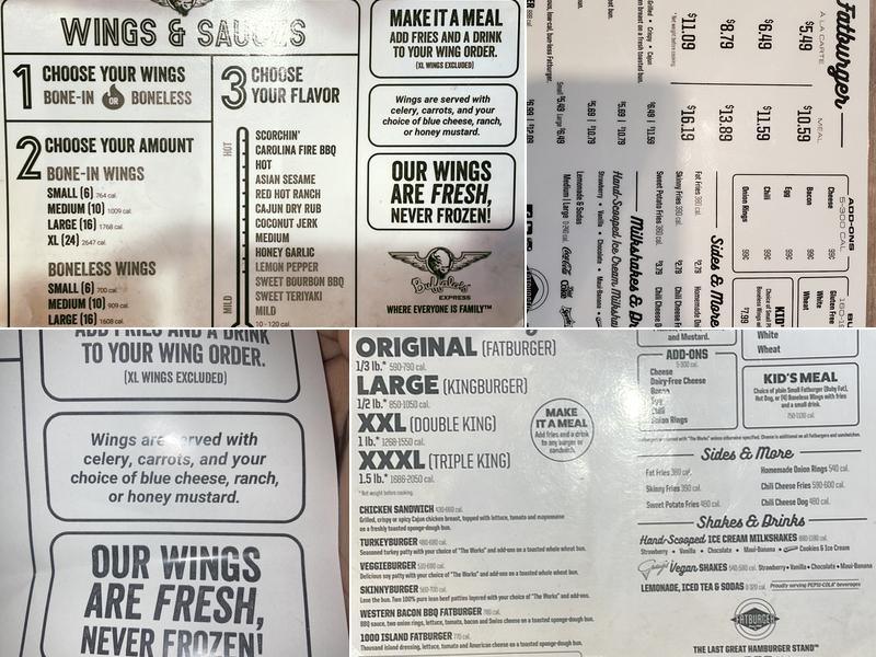 Fatburger & Buffalo's Express Menu
