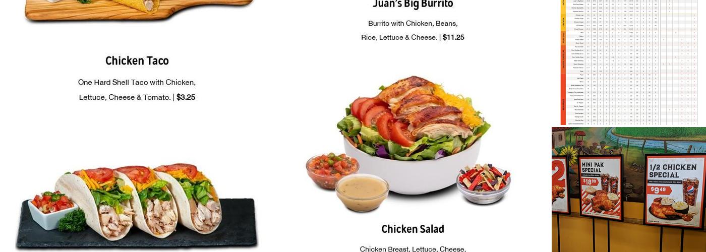 Juan Pollo Menu