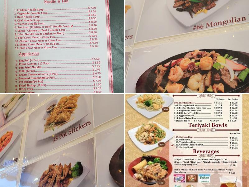 Chef Lee's Food Express Menu