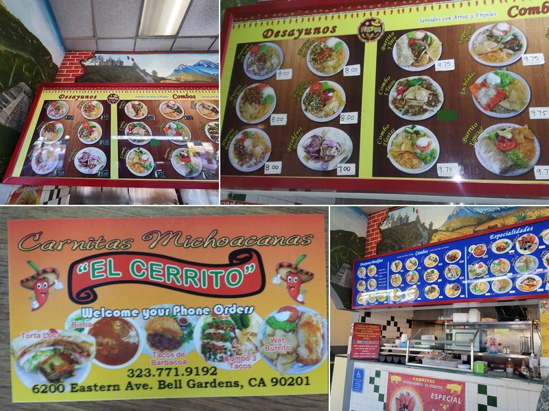Carnitas Michoacanas Menu